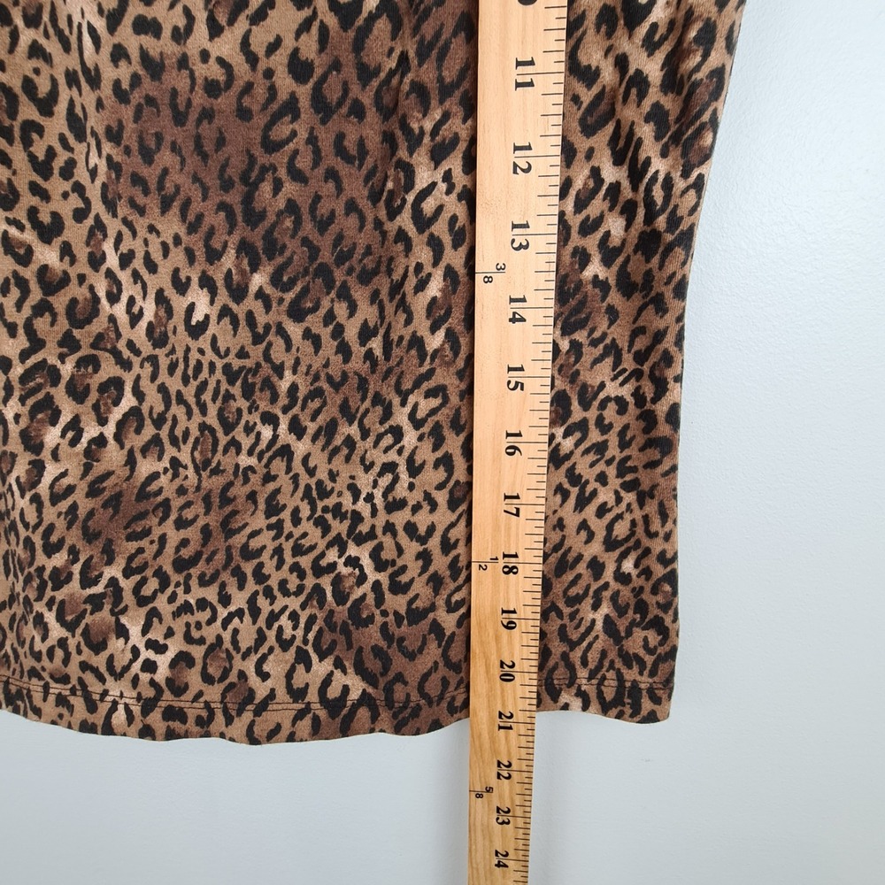 First Issue Leopard Print Lace Sequin V-Neck Camisole Tank Top Small Y2k Boho - Picture 4 of 7